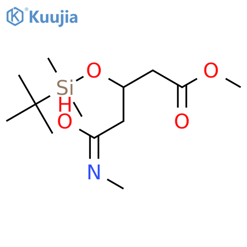 3-(tert-Butyldimethylsilyloxy)-5-(1-methylamino)-5-oxopentanoic Acid Methyl Ester structure