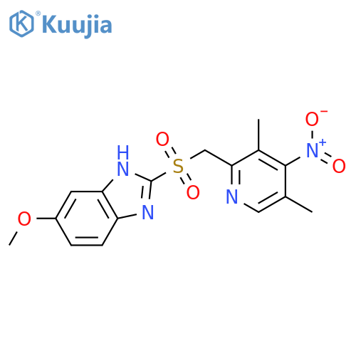 4-Desmethoxy-4-nitro Omeprazole Sulfone structure