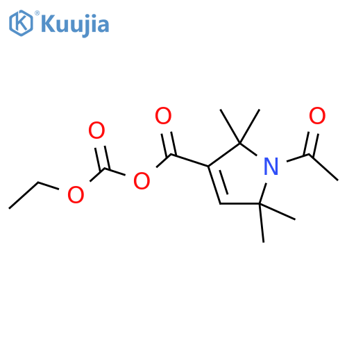 Ethyl 1-Acetyl-2,2,5,5-tetramethyl-3-pyrroline-3-carbonyloxyformate structure
