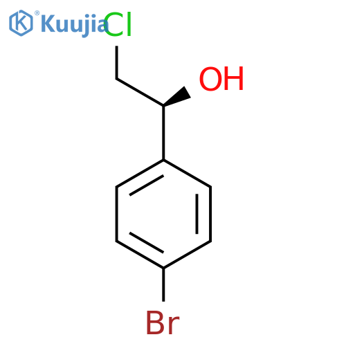 (1S)-1-(4-Bromophenyl)-2-chloroethan-1-ol structure
