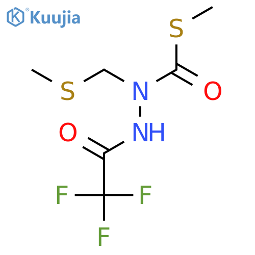 Acetic acid, trifluoro-, 2-[(methylthio)carbonyl]-2-[(methylthio)methyl]hydrazide structure