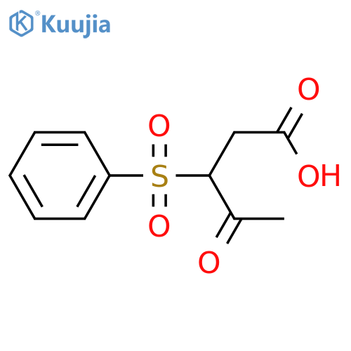 Pentanoic acid, 4-oxo-3-(phenylsulfonyl)- structure