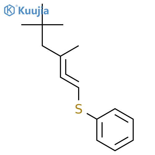 Benzene, [(3,5,5-trimethyl-1,2-hexadienyl)thio]- structure