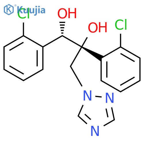 1,2-Propanediol,1,2-bis(2-chlorophenyl)-3-(1H-1,2,4-triazol-1-yl)-, (1R,2S)-rel- structure