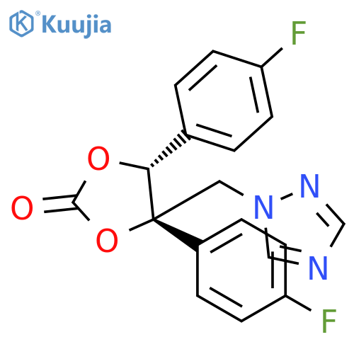 1,3-Dioxolan-2-one,4,5-bis(4-fluorophenyl)-4-(1H-1,2,4-triazol-1-ylmethyl)-, (4R,5S)-rel- structure