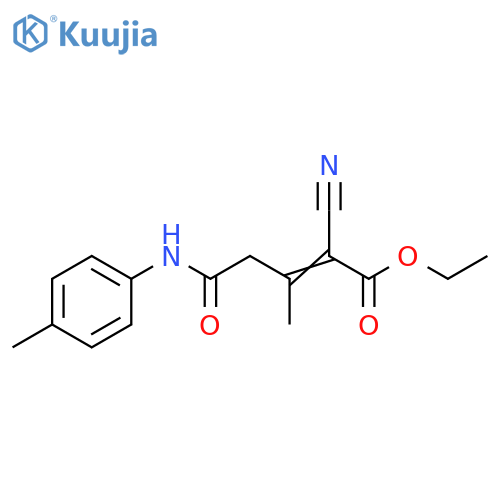 2-Pentenoic acid, 2-cyano-3-methyl-5-[(4-methylphenyl)amino]-5-oxo-, ethyl ester structure