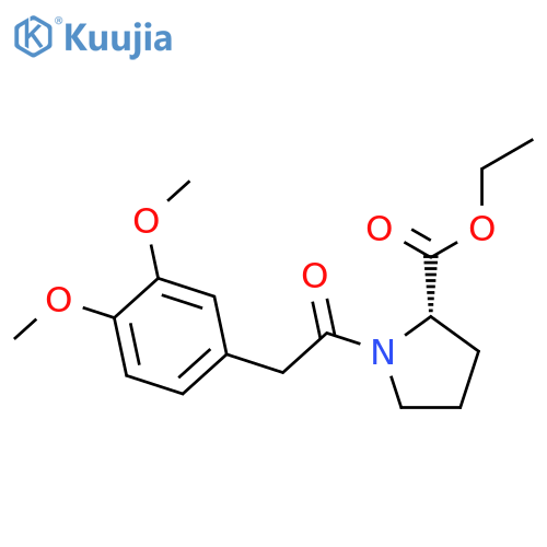 L-Proline, 1-[(3,4-dimethoxyphenyl)acetyl]-, ethyl ester structure