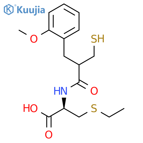 L-Cysteine, S-ethyl-N-[3-mercapto-2-[(2-methoxyphenyl)methyl]-1-oxopropyl]- structure