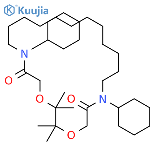 1,4-Dioxa-7,20-diazacyclodocosane-6,21-dione, 7,20-dicyclohexyl-2,2,3,3-tetramethyl- structure