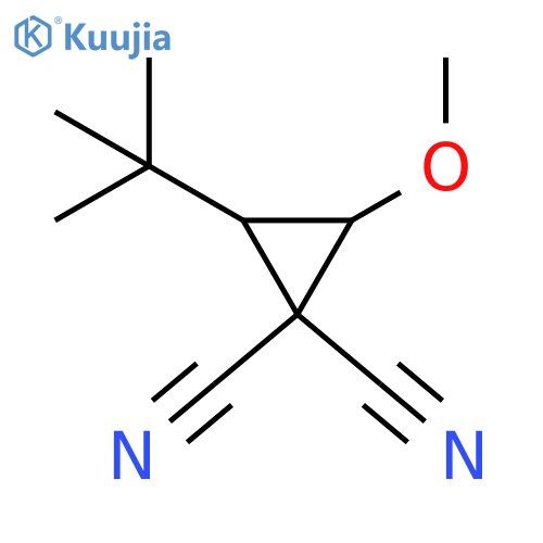 1,1-Cyclopropanedicarbonitrile, 2-(1,1-dimethylethyl)-3-methoxy- structure
