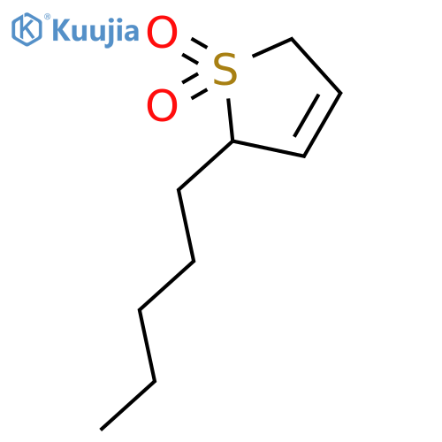 Thiophene, 2,5-dihydro-2-pentyl-, 1,1-dioxide structure