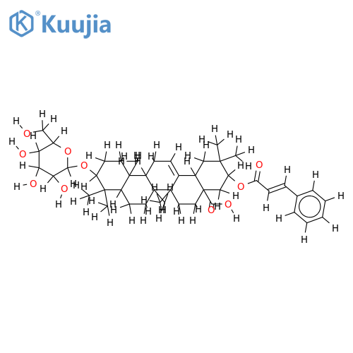 21-Cinnamoyl,3-O-β-D-glucopyranoside-3,21-Dihydroxy-12-oleanen-28-oic acid structure