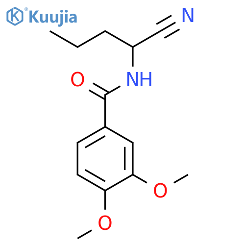 Benzamide, N-(1-cyanobutyl)-3,4-dimethoxy- structure