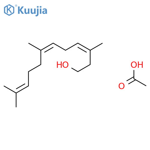 3,6,10-Dodecatrien-1-ol, 3,7,11-trimethyl-, acetate structure