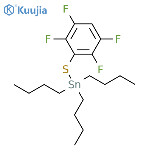 Stannane, tributyl[(2,3,5,6-tetrafluorophenyl)thio]- structure
