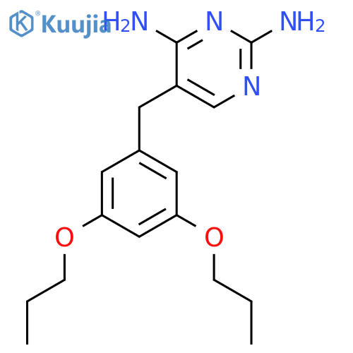 2,4-Pyrimidinediamine, 5-[(3,5-dipropoxyphenyl)methyl]- structure
