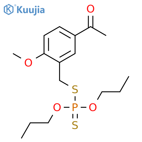 Phosphorodithioic acid, S-[(5-acetyl-2-methoxyphenyl)methyl] O,O-dipropyl ester structure