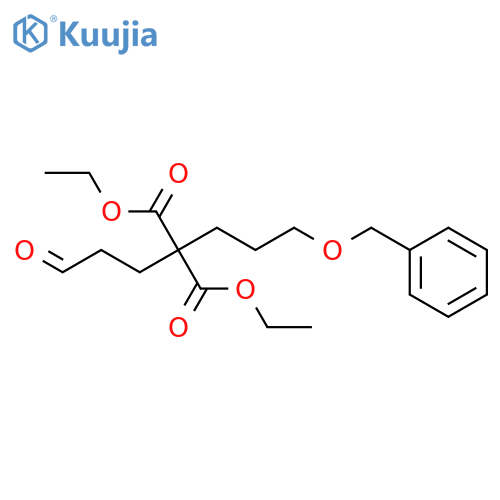 Propanedioic acid, (3-oxopropyl)[3-(phenylmethoxy)propyl]-, diethyl ester structure