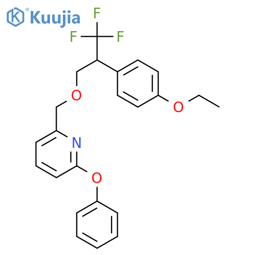 Pyridine, 2-[[2-(4-ethoxyphenyl)-3,3,3-trifluoropropoxy]methyl]-6-phenoxy- structure