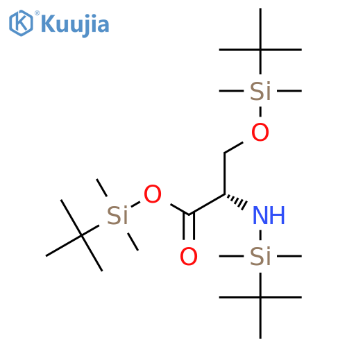 L-Serine, N,O-bis[(1,1-dimethylethyl)dimethylsilyl]-, (1,1-dimethylethyl)dimethylsilyl ester structure