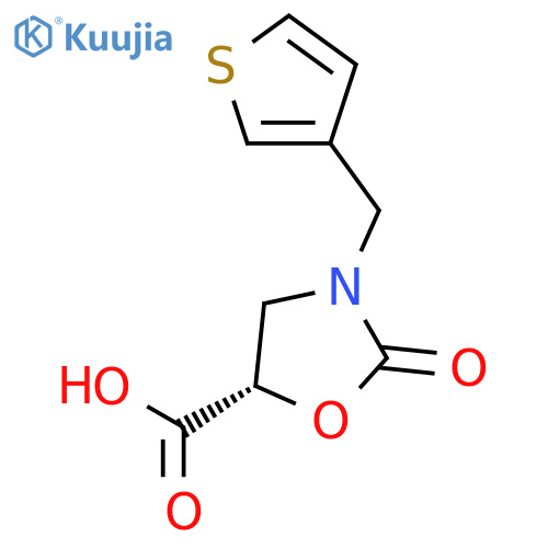 5-Oxazolidinecarboxylic acid, 2-oxo-3-(3-thienylmethyl)-, (S)- structure