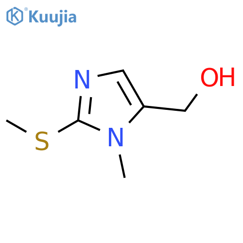 [1-methyl-2-(methylsulfanyl)-1H-imidazol-5-yl]methanol structure