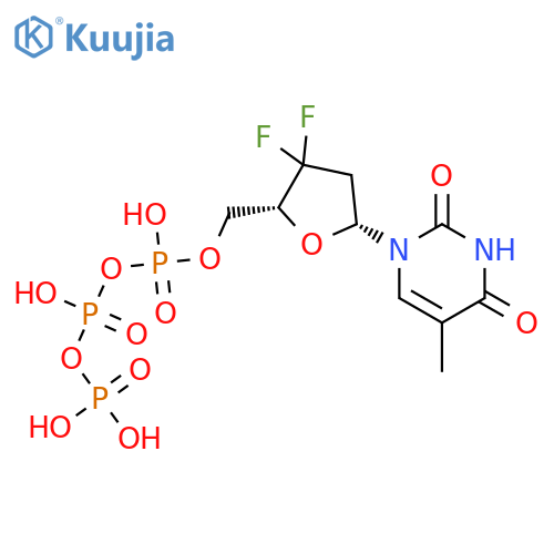 Thymidine5'-(tetrahydrogen triphosphate), 3'-deoxy-3',3'-difluoro- (9CI) structure