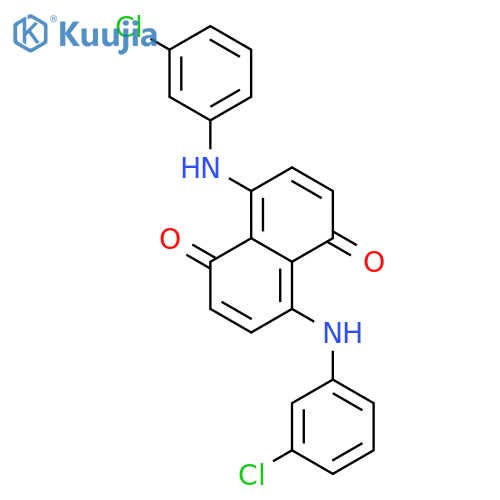 1,5-Naphthalenedione, 4,8-bis[(3-chlorophenyl)amino]- structure