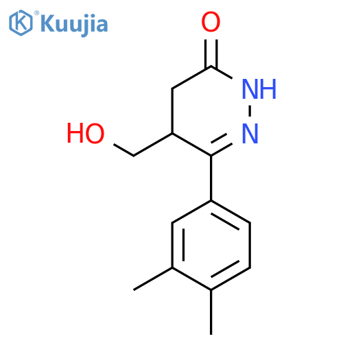 3(2H)-Pyridazinone, 6-(3,4-dimethylphenyl)-4,5-dihydro-5-(hydroxymethyl)- structure
