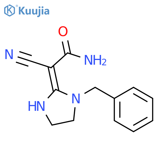 Acetamide, 2-cyano-2-[1-(phenylmethyl)-2-imidazolidinylidene]- structure