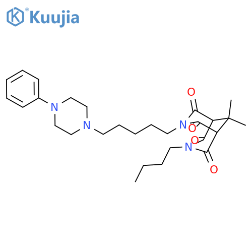 3,7-Diazabicyclo[3.3.1]nonane-2,4,6,8-tetrone, 3-butyl-9,9-dimethyl-7-[5-(4-phenyl-1-piperazinyl)pentyl]- structure