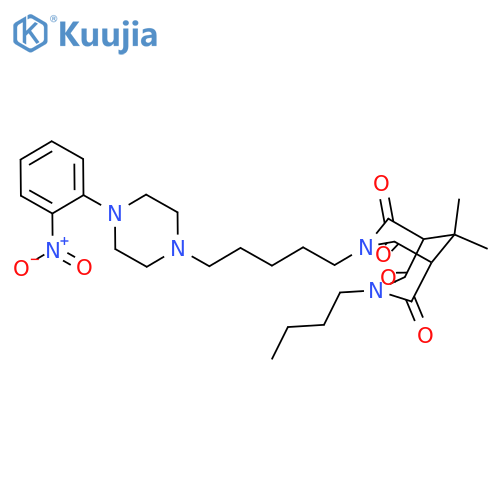 3,7-Diazabicyclo[3.3.1]nonane-2,4,6,8-tetrone, 3-butyl-9,9-dimethyl-7-[5-[4-(2-nitrophenyl)-1-piperazinyl]pentyl]- structure