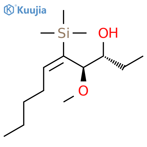 5-Decen-3-ol, 4-methoxy-5-(trimethylsilyl)-, (R*,R*)- structure