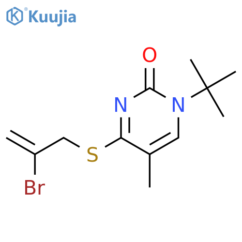 2(1H)-Pyrimidinone, 4-[(2-bromo-2-propenyl)thio]-1-(1,1-dimethylethyl)-5-methyl- structure