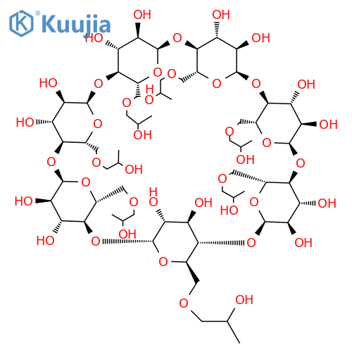 6A,6B,6C,6D,6E,6F,6G-Heptakis-O-(2-hydroxypropyl)-β-cyclodextrin structure
