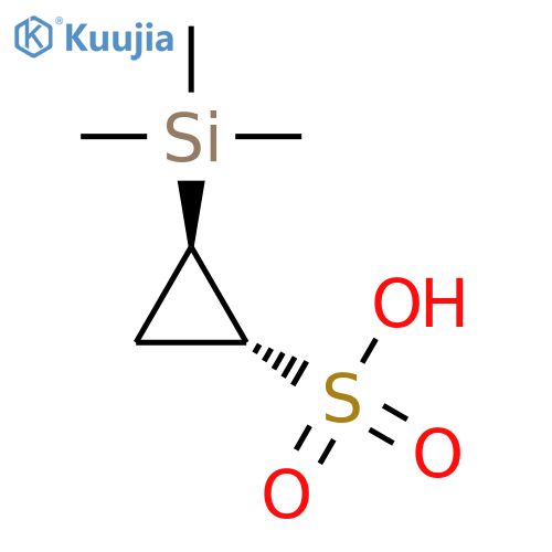 Cyclopropanesulfonic acid, 2-(trimethylsilyl)-, trans- structure