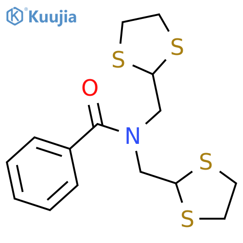 Benzamide, N,N-bis(1,3-dithiolan-2-ylmethyl)- structure