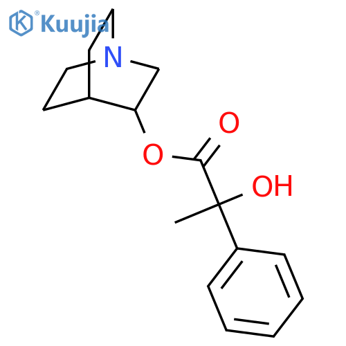 Benzeneacetic acid, a-hydroxy-a-methyl-,1-azabicyclo[2.2.2]oct-3-yl ester structure