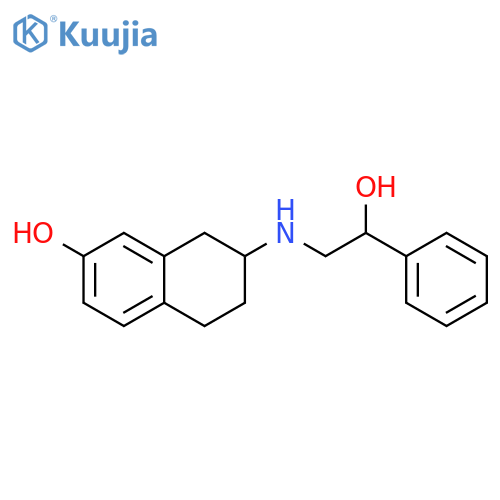 2-Naphthalenol, 5,6,7,8-tetrahydro-7-[(2-hydroxy-2-phenylethyl)amino]- structure