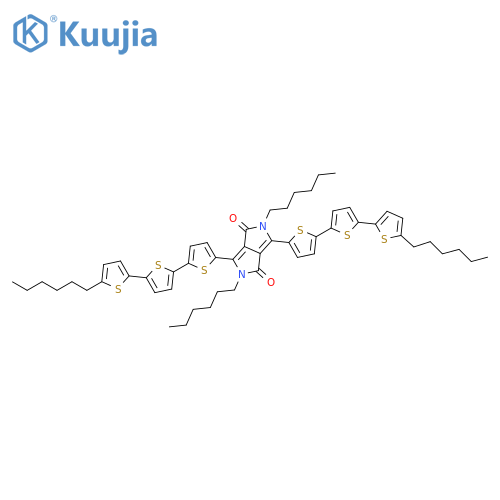 2,5-dihexyl-3,6-bis-(5''-n-hexyl-[2,2',5',2'']terthiophen-5-yl)-pyrrolo[3,4-c]pyrrole-1,4-dione structure