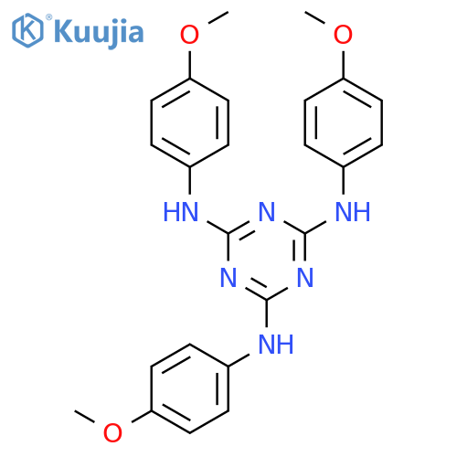1,3,5-Triazine-2,4,6-triamine, N,N',N''-tris(4-methoxyphenyl)- structure