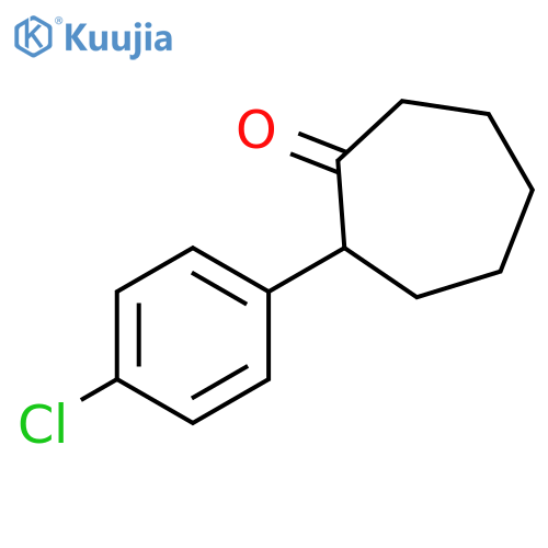2-(4-chlorophenyl)cycloheptan-1-one structure