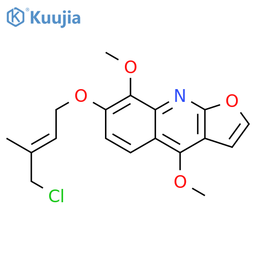 Furo[2,3-b]quinoline,7-[(4-chloro-3-methyl-2-butenyl)oxy]-4,8-dimethoxy- (9CI) structure
