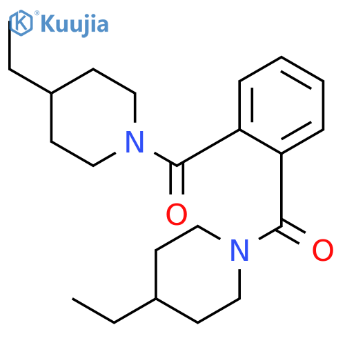 Piperidine, 1,1'-(1,2-phenylenedicarbonyl)bis[4-ethyl- structure