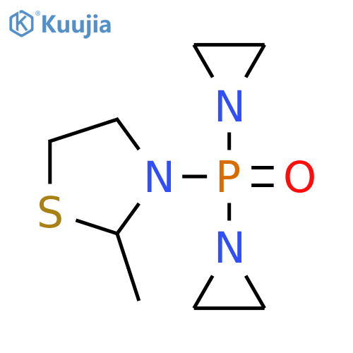 Thiazolidine,3-[bis(1-aziridinyl)phosphinyl]-2-methyl- structure