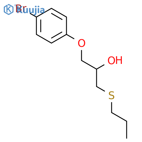 2-Propanol, 1-(4-bromophenoxy)-3-(propylthio)- structure