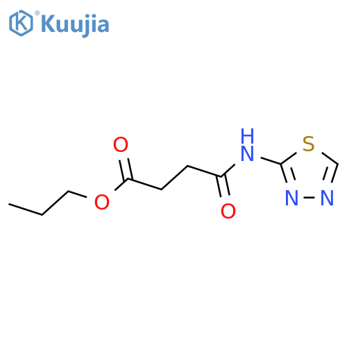 Propyl 4-oxo-4-(1,3,4-thiadiazol-2-ylamino)butanoate structure