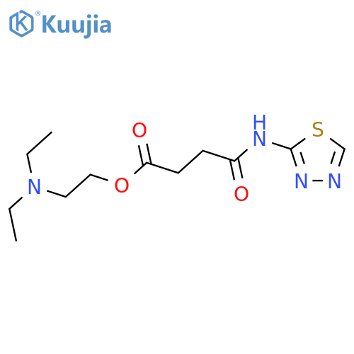 Butanoic acid,4-oxo-4-(1,3,4-thiadiazol-2-ylamino)-, 2-(diethylamino)ethyl ester structure