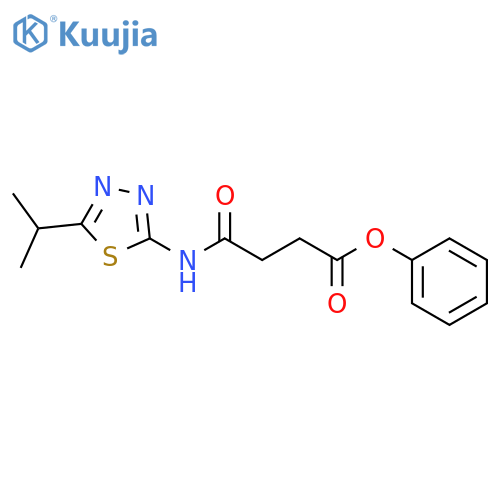 Butanoic acid,4-[[5-(1-methylethyl)-1,3,4-thiadiazol-2-yl]amino]-4-oxo-, phenyl ester structure