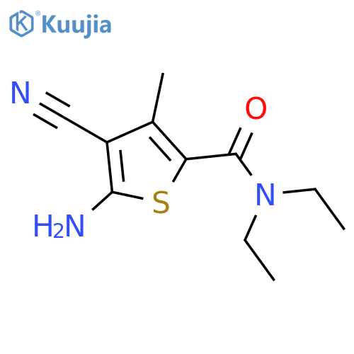 5-Amino-4-cyano-N,N-diethyl-3-methylthiophene-2-carboxamide structure